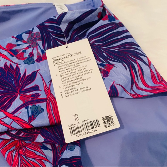 🔸 Lululemon deep sea high waist bottom size 10 - Picture 4 of 8